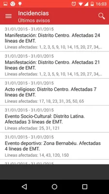 Bus Madrid android App screenshot 1